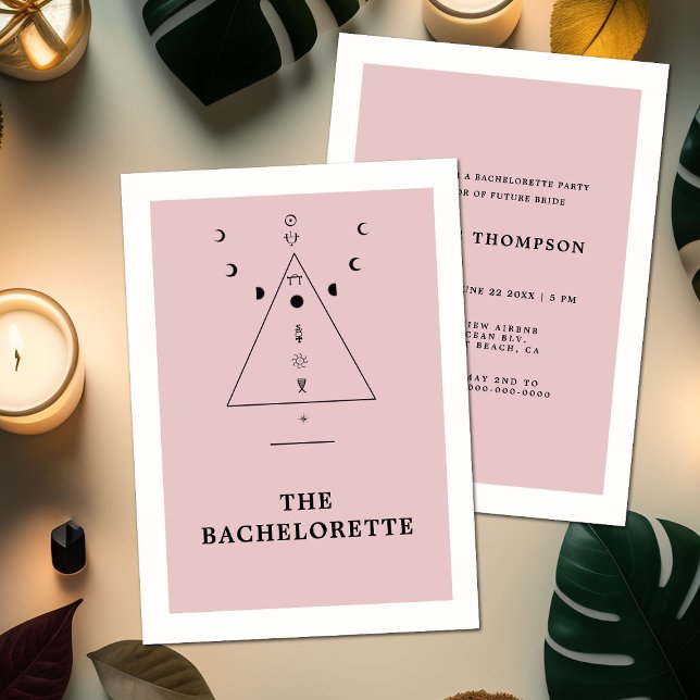 Modern Mystic Tarot Fortune Bachelorette Party Invitation (Creator Uploaded)