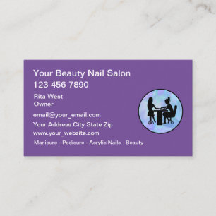 Modern Nail & Beauty Services Business Card