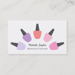 Modern Nail Polish Makeup Artist Business Cards