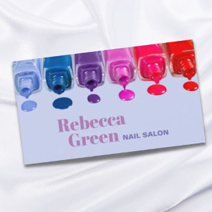 Modern Nail polish manicure nails nail salon Business Card
