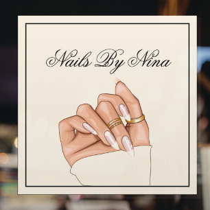 Modern Nail Salon Typography Manicurist Marketing