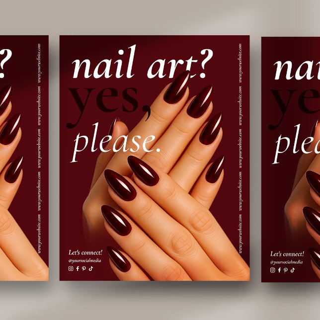 Modern Nail Tech Beauty Salon Flyer (Creator Uploaded)