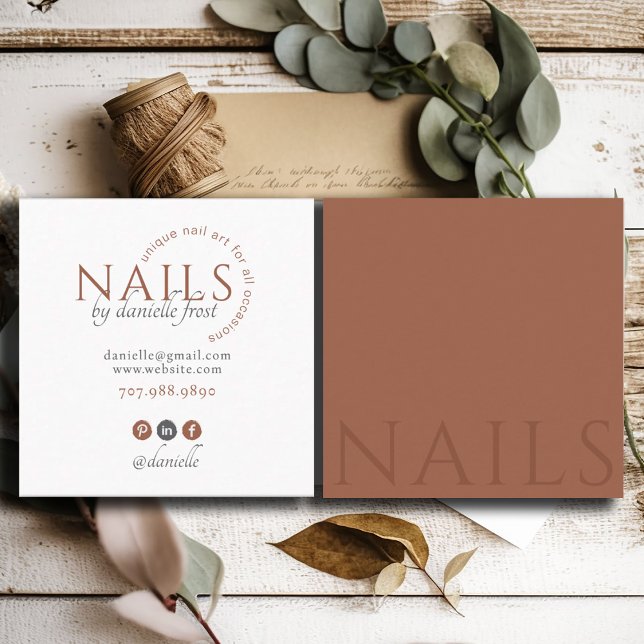 Modern Nail Tech Business Card (Creator Uploaded)