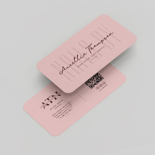Modern Nail Technician Manicurist Elegant Pink  Business Card