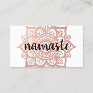 Modern Namaste Mandala Yoga Instructor Business Card
