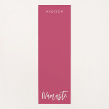 Modern Namaste Name Hibiscus Red Cotton White