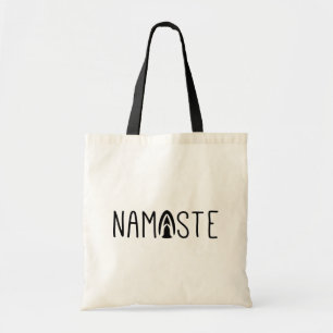 Modern Namaste Yoga Greeting Tote Bag