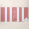 Modern Name Coral Pink Striped Pool 