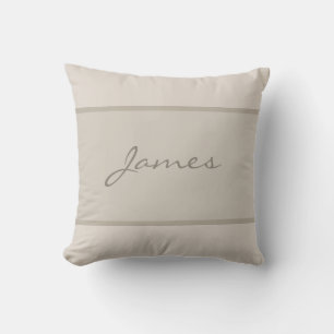 Modern Name Hand Script Font Text Elegant Plain Cushion