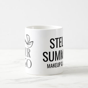 Modern Name in Large Black Letters & Logo Coffee Mug