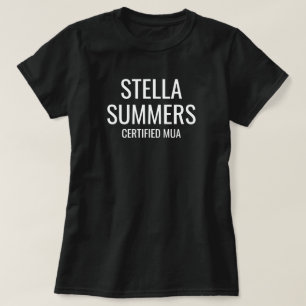 Modern Name in Large Black Letters & Logo T-Shirt