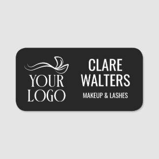 Modern Name in Large White Letters & Logo Tag