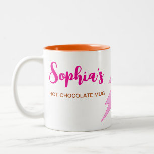 Modern Name & Initial Hot Chocolate Mug for Girls
