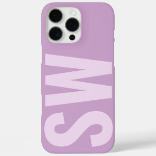 Modern Name Initials Lilac Purple Custom Monogram  iPhone 16 Pro Max Case