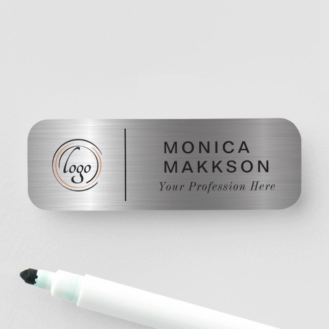 Modern Name, Logo  And Title Name Tag (In Situ)