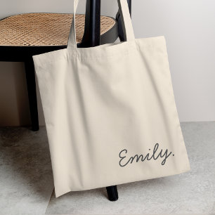 Modern Name   Minimalist Stylish Trendy Monogram Tote Bag