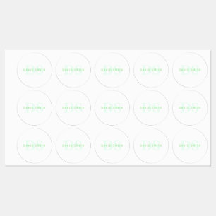 Modern Name & Monogram   Green & White