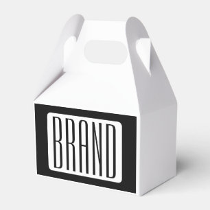 Modern Name or Editable Brand Name for Business Favour Box
