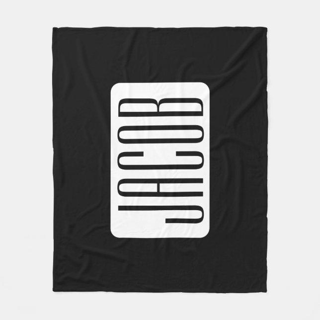 Modern Name or Editable Brand Name for Business  Fleece Blanket (Front)
