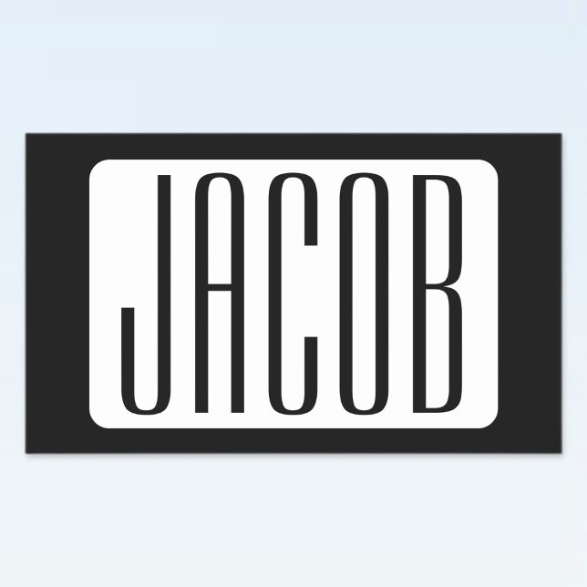 Modern Name or Editable Brand Name for Business  Rectangular Sticker (Creator Uploaded)