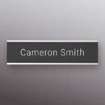 Modern name plain black door sign<br><div class="desc">Personalised name door sign featuring your name in a modern font on a black background</div>