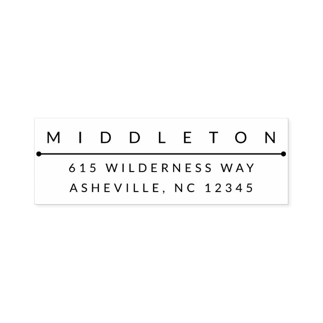 Modern name return address self-inking stamp (Design)