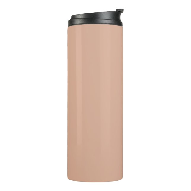 Modern Name Simple & Stylish Pattern Dusty Rose Thermal Tumbler (Rotated Left)