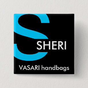 Modern Name Tag 15 Cm Square Badge
