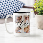 Modern Nana Script | Grandchildren Photo Collage Coffee Mug<br><div class="desc">Send a beautiful personalised gift to your Grandma (Nana) that she'll cherish forever. Special personalised grandchildren photo collage mug to display your own special family photos and memories. Our design features a simple 10 photo collage grid design with "Nana" designed in a beautiful handwritten black script style. Each photo is...</div>