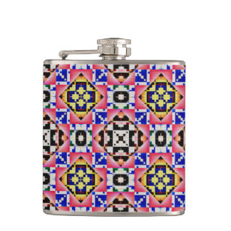 Modern Native American 11 Wrapped Flask