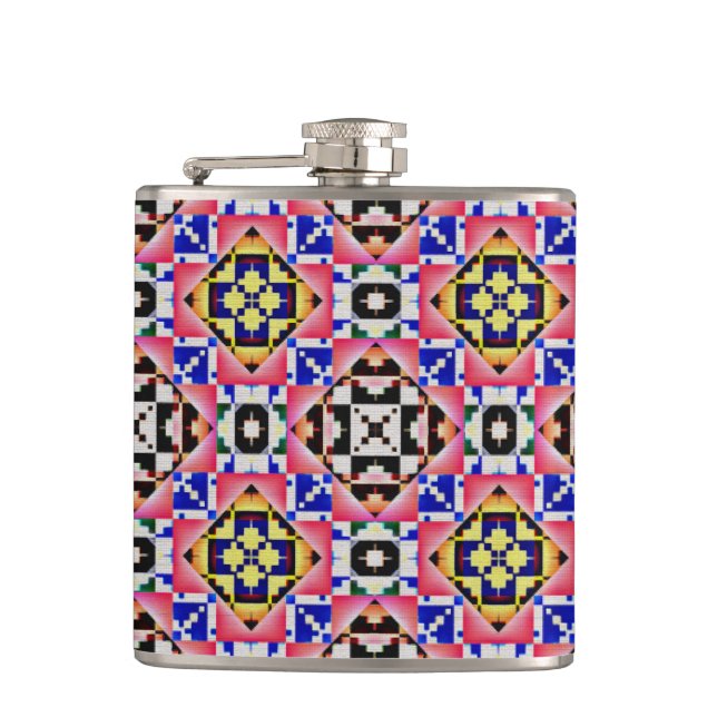 Modern Native American 11 Wrapped Flask (Front)