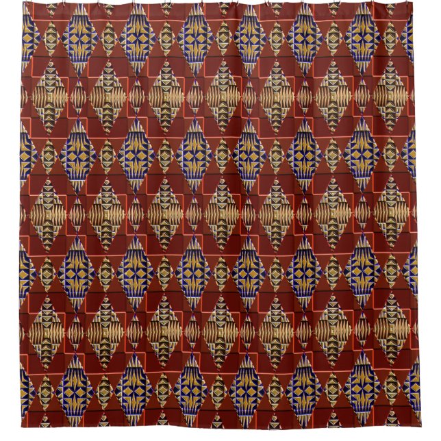 Modern Native American 16 Shower Curtain (Front)