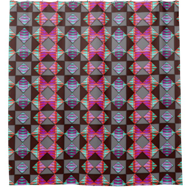 Modern Native American 17 Shower Curtain (Front)