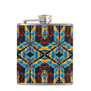 Modern Native American 18 Wrapped Flask