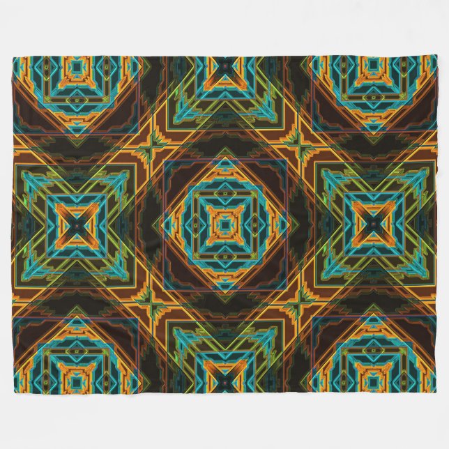 Modern Native American 19 Fleece Blanket (Front (Horizontal))