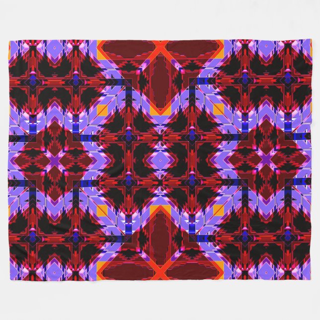 Modern Native American 1 Fleece Blanket (Front (Horizontal))