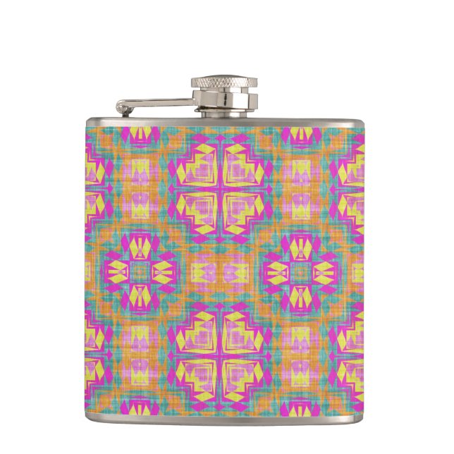 Modern Native American 23 Wrapped Flask (Front)