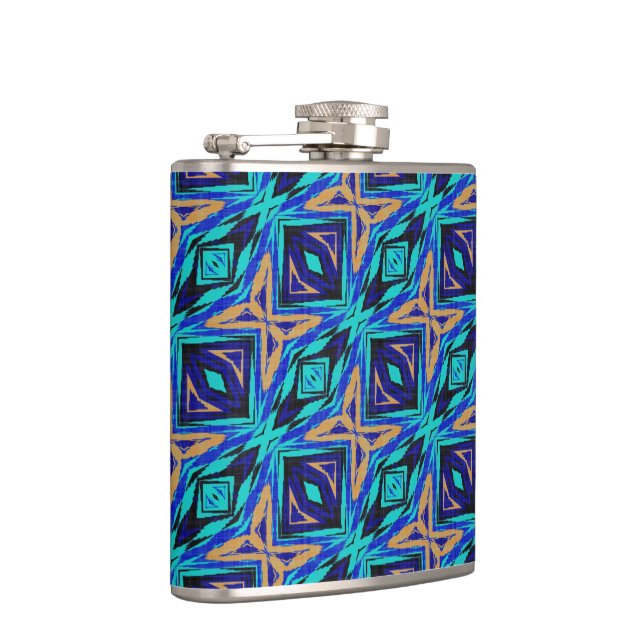Modern Native American 26 Wrapped Flask (Right)
