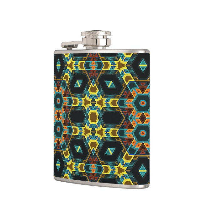 Modern Native American 2 Wrapped Flask (Left)