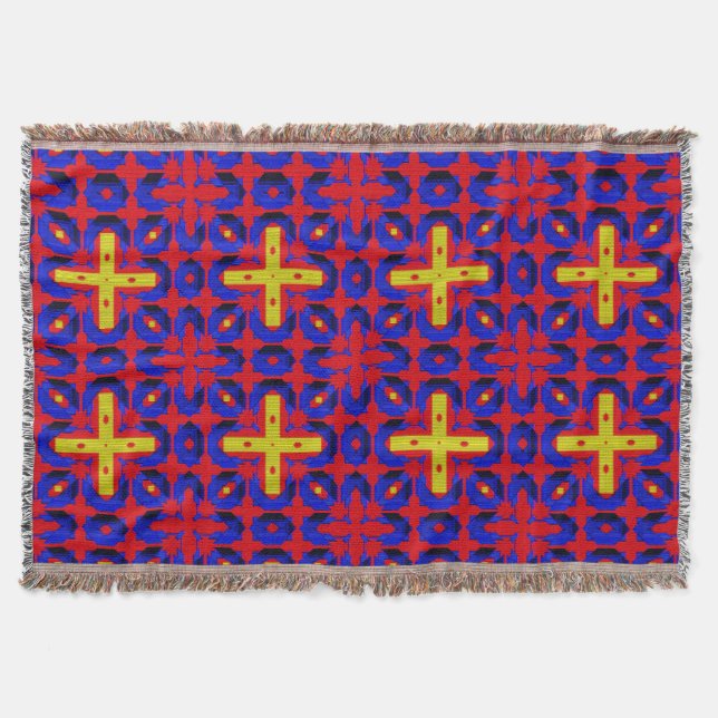 Modern Native American 30 Throw Blanket (Front)