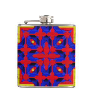 Modern Native American 30 Wrapped Flask