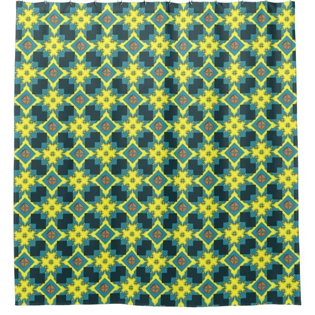 Modern Native American 32 Shower Curtain (Front)