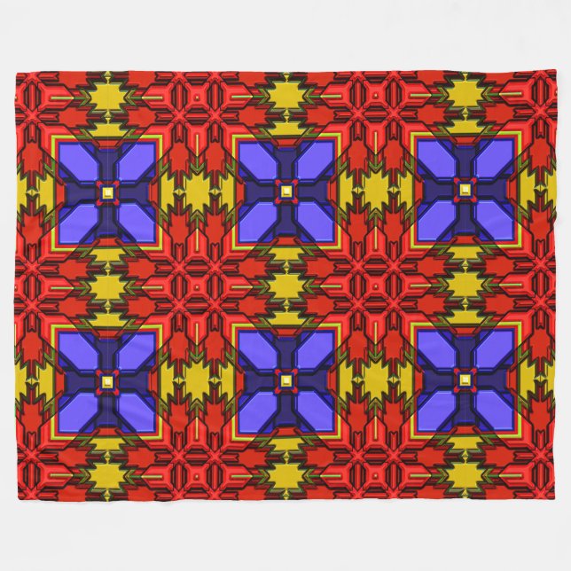 Modern Native American 6 Fleece Blanket (Front (Horizontal))
