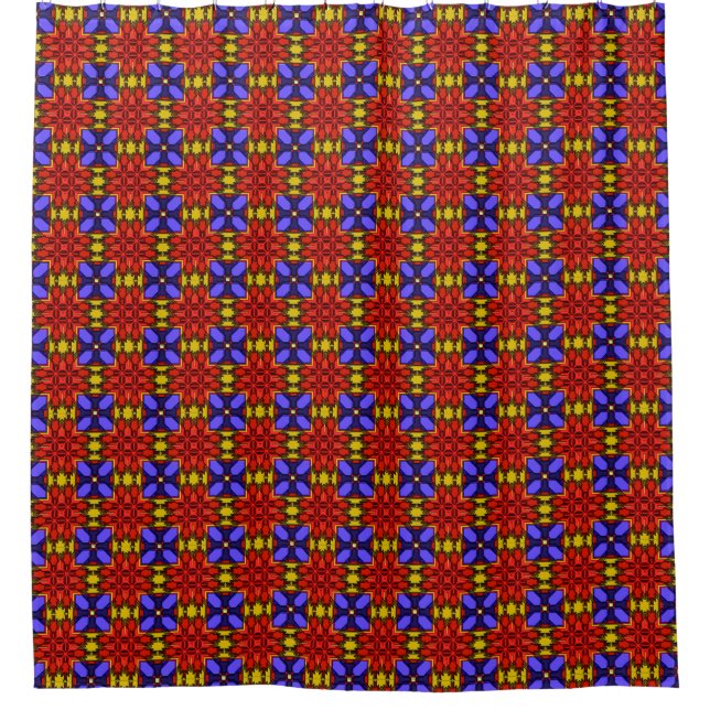 Modern Native American 6A Shower Curtain (Front)
