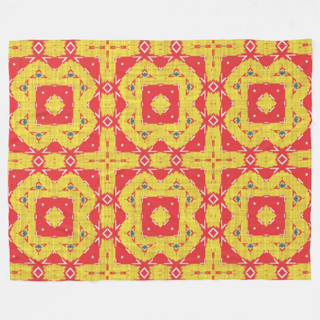 Modern Native American 8 Fleece Blanket (Front (Horizontal))