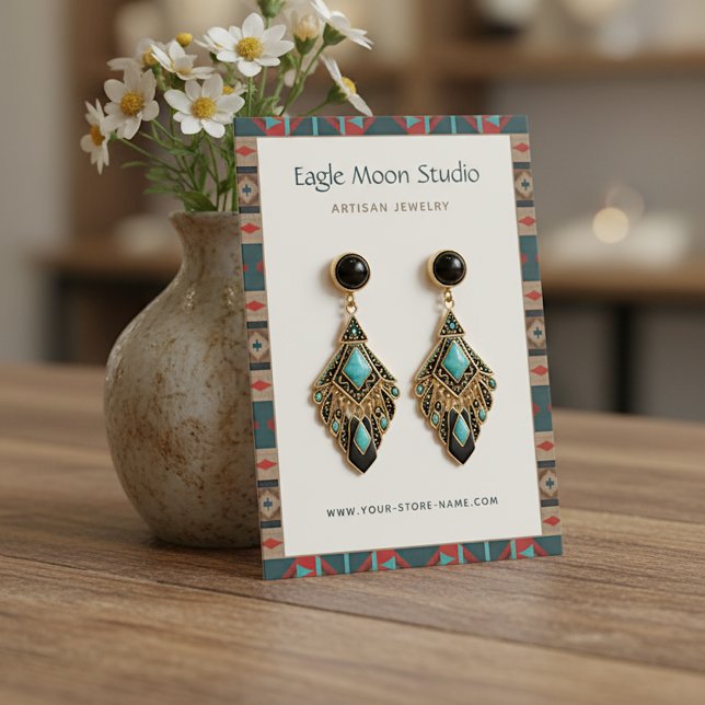 Modern Native Tribal Earring Jewelry Display Card (Creator Uploaded)
