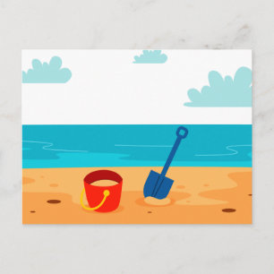 Modern Nature Beach Landscape Postcard