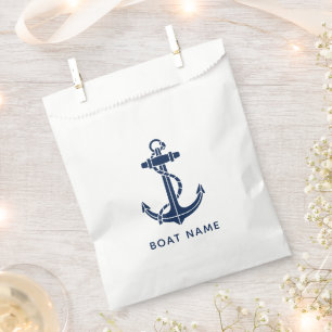 Modern Nautical Anchor Beach Trip Custom Swag Favour Bags