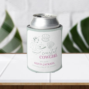 Modern Nautical Coastal Cowgirl Bachelorette Party Can Cooler