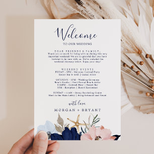 Modern Nautical Destination Wedding Welcome Letter